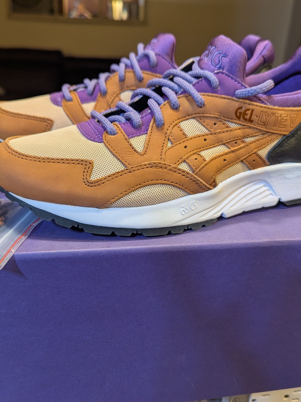 ASICS Women’s Brown & Purple GEL-Lyte V Lightweight Sneakers